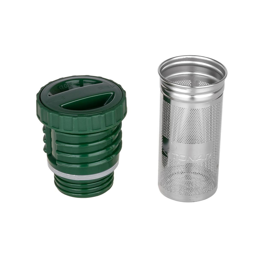 Термос Тонар 1200ML (HS.TM-058-G) с ситечком, 2 крышки-кружки (Зеленый)