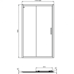 Сдвижная дверь в нишу 120 см Ideal Standard CONNECT 2 Sliding door K9277V3