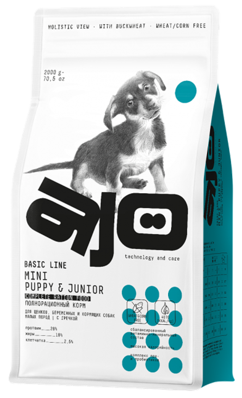 AJO Dog Mini Puppy с Курицей 2кг.