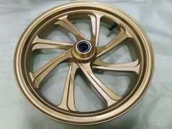 44650-K97-T00ZB. WHEEL SUB ASSY., FR. Gold color. Honda PCX