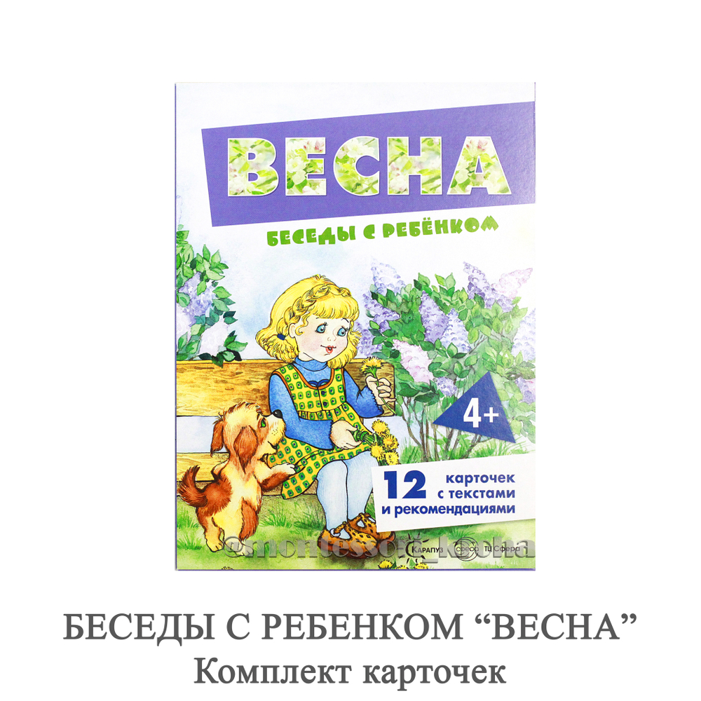 БЕСЕДЫ С РЕБЁНКОМ. Комплект развивающих карточек. Монтессори игры и пособия  с доставкой