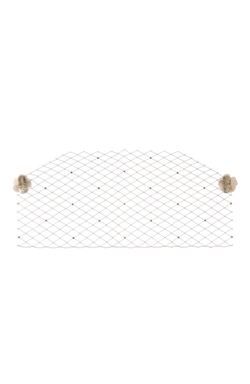 Вуаль бежевого цвета с цветами