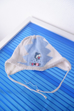 Шапка-ушанка вязаная