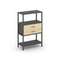 Shelf System Односекционный стеллаж трехярусный с ящиками SN.STM-312 Антрацит/Акация Лорка/Металл Ан