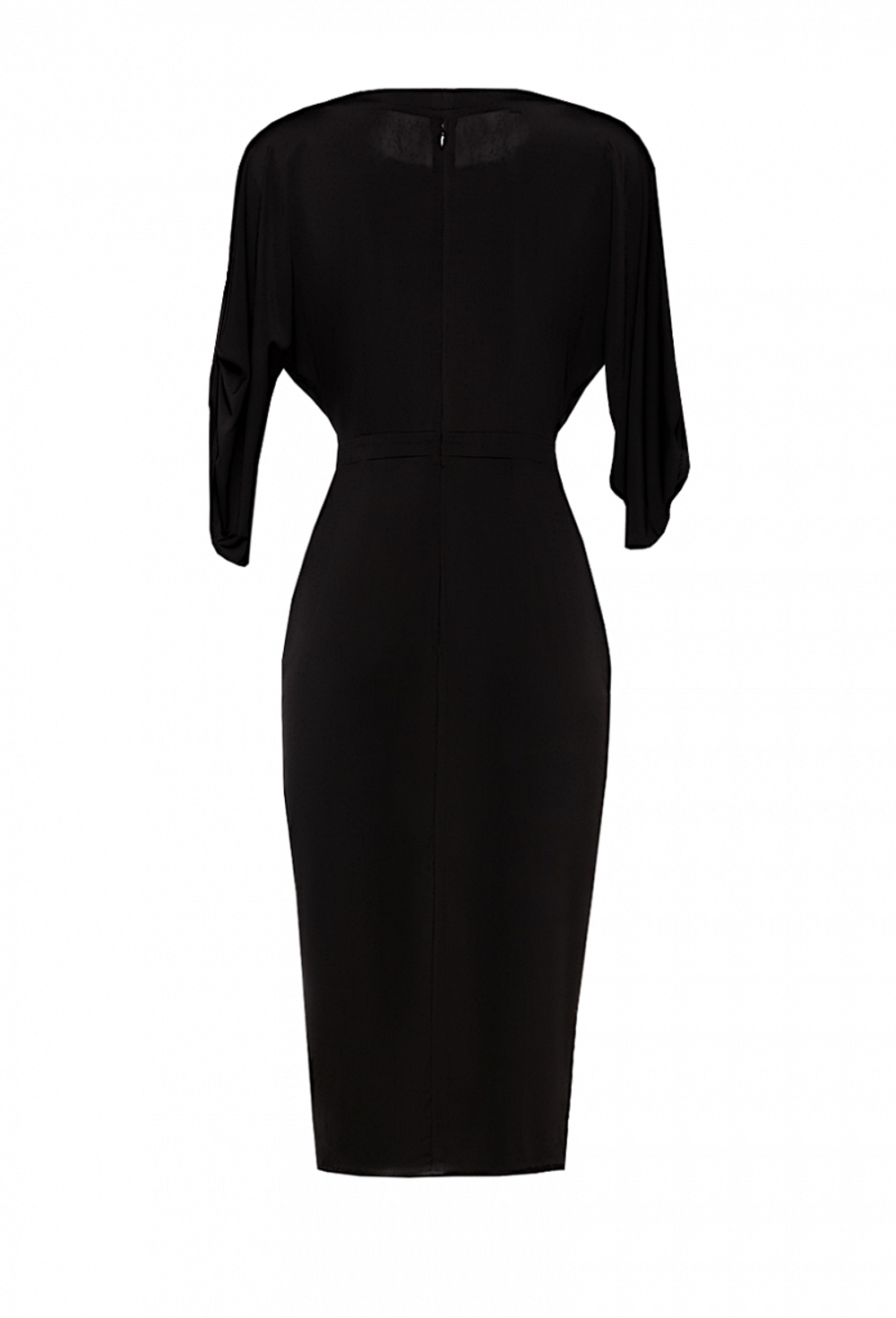 Платье чёрное с цельнокроеным рукавом 03-01-21SS
