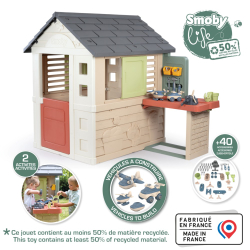 Садовый домик Smoby 810742 с мастерской и 39 аксессуарами для детей от 2 лет — фото 3