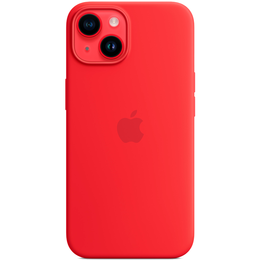 Силиконовый чехол с поддержкой MagSafe Apple Silicone Case для iPhone 14, Red (Красный)
