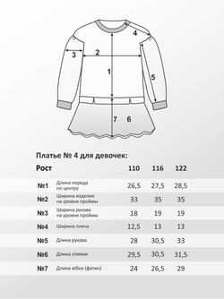 Платье для девочки, модель №4, рост 116 см, фуксия
