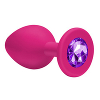 Анальная пробка 7,5см Lola Games Emotions Cutie Small Pink Dark Purple crystal 4011-01Lola