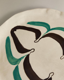 ZARA HOME СЕРВИРОВОЧНОЕ БЛЮДО ИЗ КЕРАМИКИ, ЗЕЛЕНЫЙ