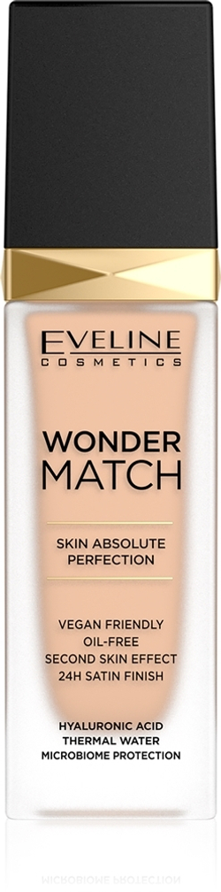 Eveline Cosmetics Wonder Match - Жидкая тональная основа длительного действия с гиалуроновой кислотой, 30 ml