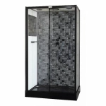 Душевая кабина Esbano Elegancia ESB-1180CKR 110x80 стекло прозрачное/профиль черный