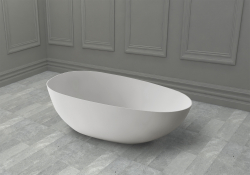 Ванна из искусственного камня ABBER Stein AS9611-1.7 белая матовая  170x80 см