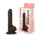 Фаллоимитатор Erowoman Realistic 19,5 см, коричневый, на присоске