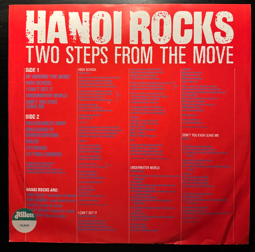 Hanoi Rocks - Two Steps From The Move (Голландия 1984г.)