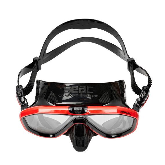 Маска Seac Appeal черно-красная рамка/черный силикон