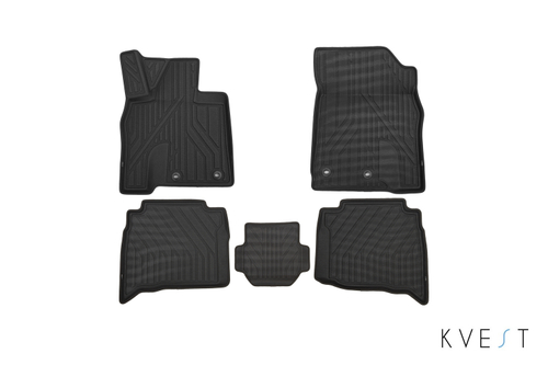 Коврики KVEST 3D в салон подходят для LEXUS LX (IIIr2), 2015-, 5 шт. (полиуретан, серый, серый) в коробе KVESTLEX00002KG1