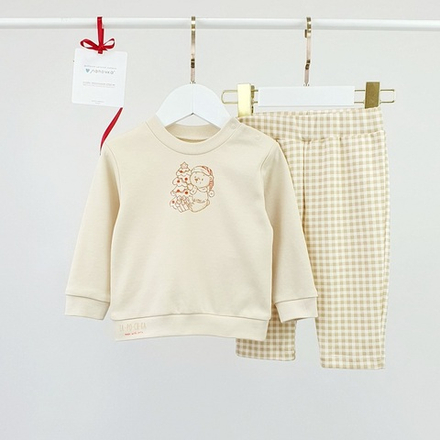 Комплект домашний, Бежевый/клетка