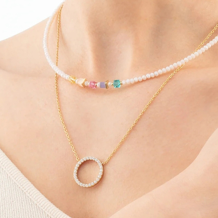 Колье Coeur de Lion Crystal-Gold 2057/10-1816 2