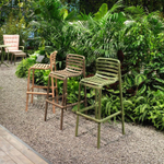 Стул пластиковый барный Nardi Doga Stool, табак