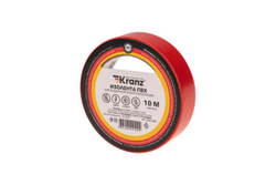 Изолента ПВХ KRANZ 0,13х15 мм, 10 м, красная KR-09-2004