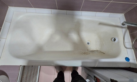 Зачистка ванны от старой не фабричной эмали и сильного загрязнения (цемент, клей и т.п.)