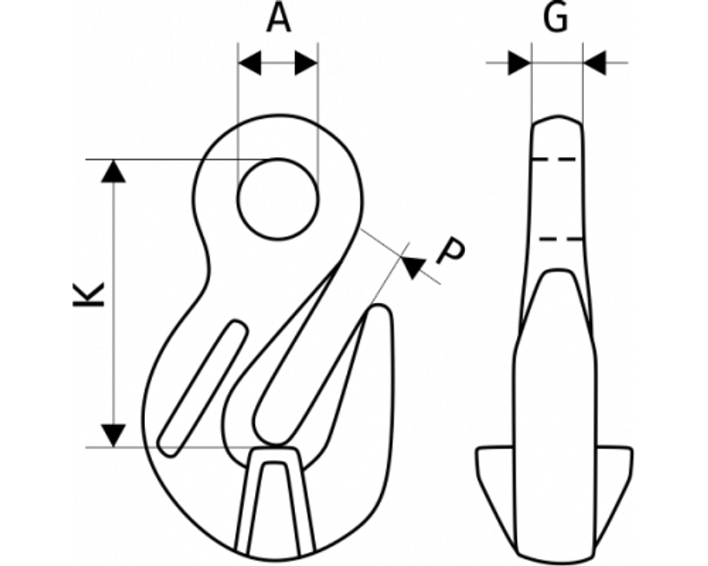 Крюк укорачивающий 12,5 т, размер 20-8