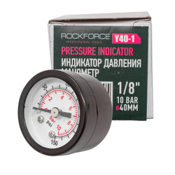Индикатор давления манометр 1/8''10bar(D-40мм) RockForce##Rock FORCE RF-Y40-1