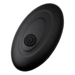 Черная перезаряжаемая вибропуля с пультом ДУ 7см ToyFa RealStick Caliber 983051