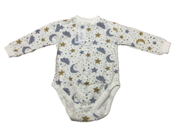 Боди с длинным рукавом на кнопках из кулирки (100% хлопок) на рост 86 см