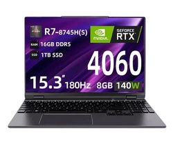 Ноутбук Mechrevo Dragon 15 Pro Black (15.2" Ryzen 7 8745H, 16GB, 1TB SSD, RTX 4060, Windows 11)