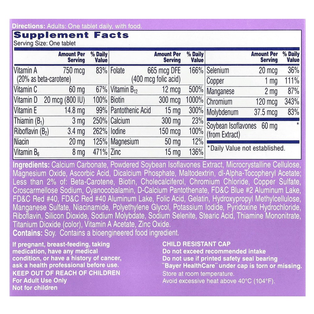 One-A-Day, Формула для менопаузы для женщин, 50 таблеток