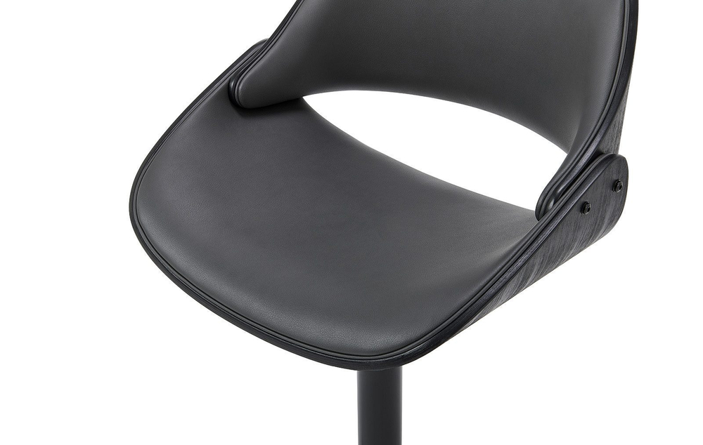 Стул барный JY1995 серый PU/черный/черный