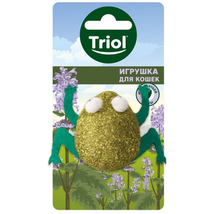 Игрушка для кошек Triol Лягушка из прессованной кошачьей мяты