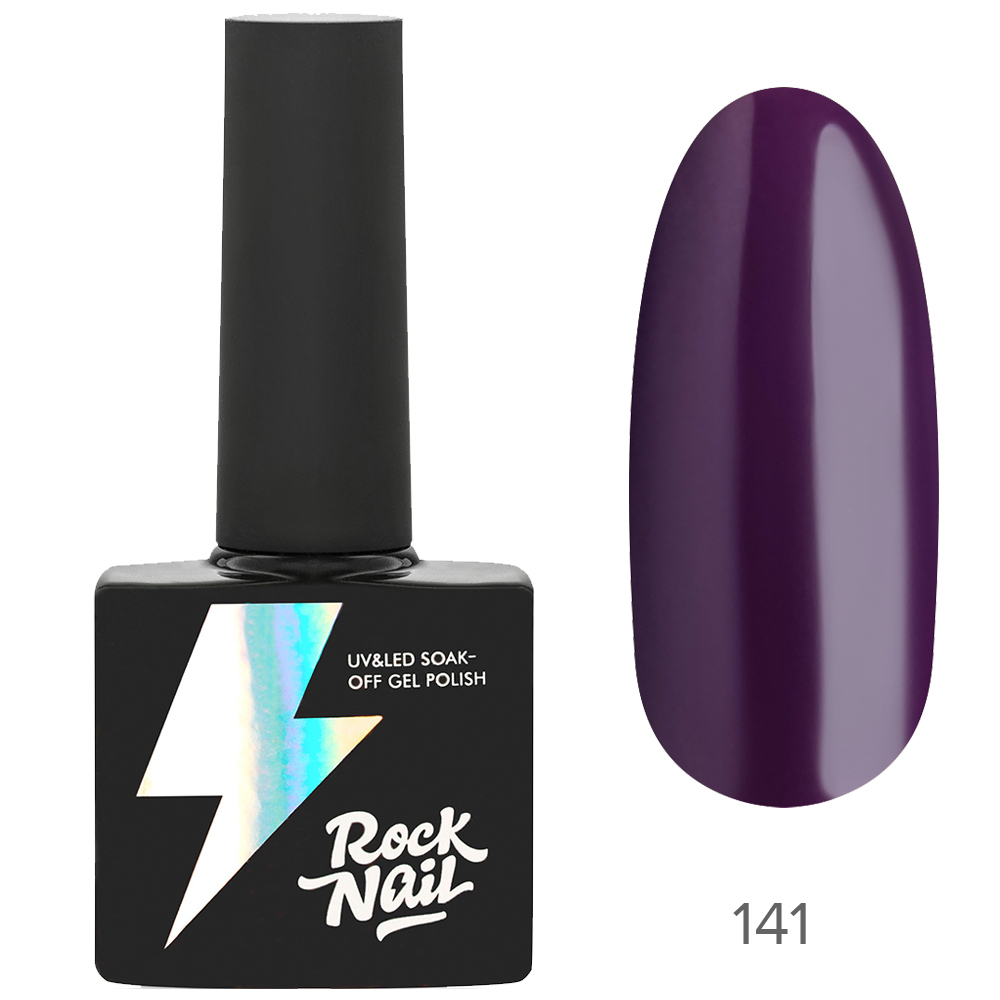 Гель-лак RockNail Basic 141 mr. Eggplant, 10мл.