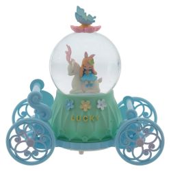 GAEM Фигурка декор "Девочка с оленем" в стекл шаре (муз, подсвет, вьюга, 2xAAA н/п), D8, L17 W9 H17 см