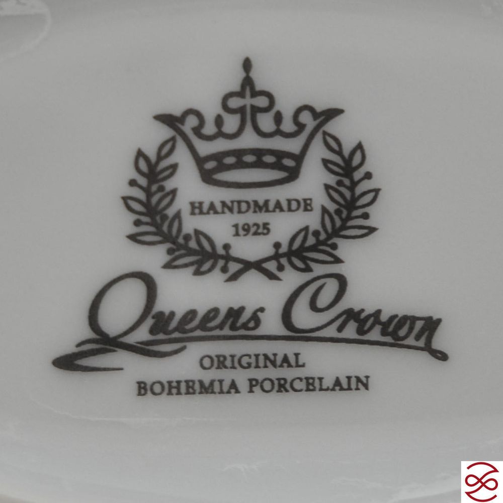 Икорница 2-я ярусная Queen's Crown Золотая роза 26 см