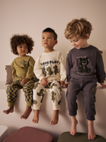 Пижама для мальчика Next AJ0-575, 3 шт., Хаки, Молочный, Серый