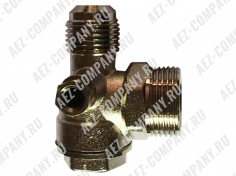 Клапан компрессора обратный (вход/выход: 1/2"Н - 3/4"Н, трубка:Вн, гайка) [AEZ]