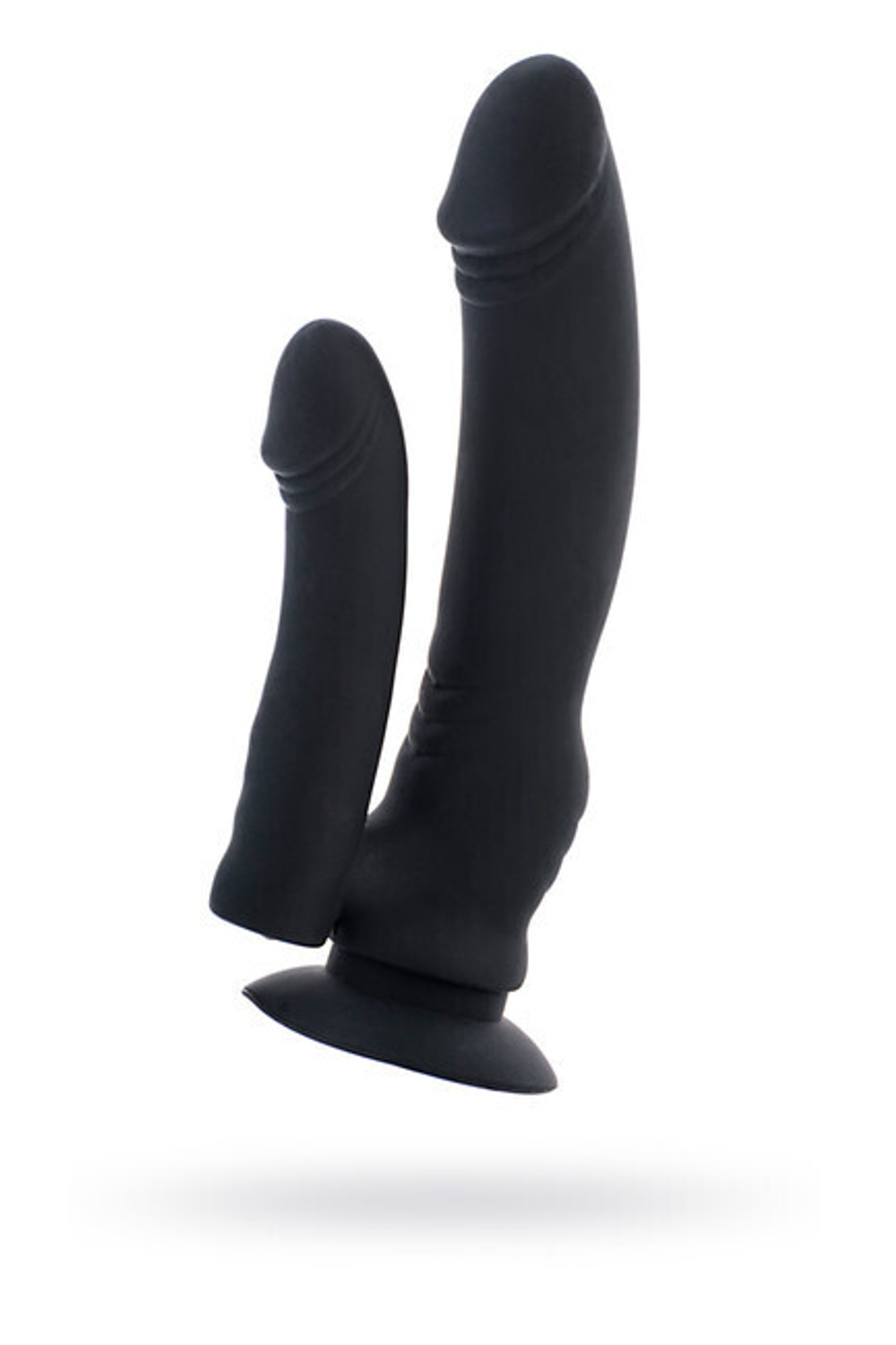 Вибратор для двойного проникновения "Black & Red" (Цвет: черный)