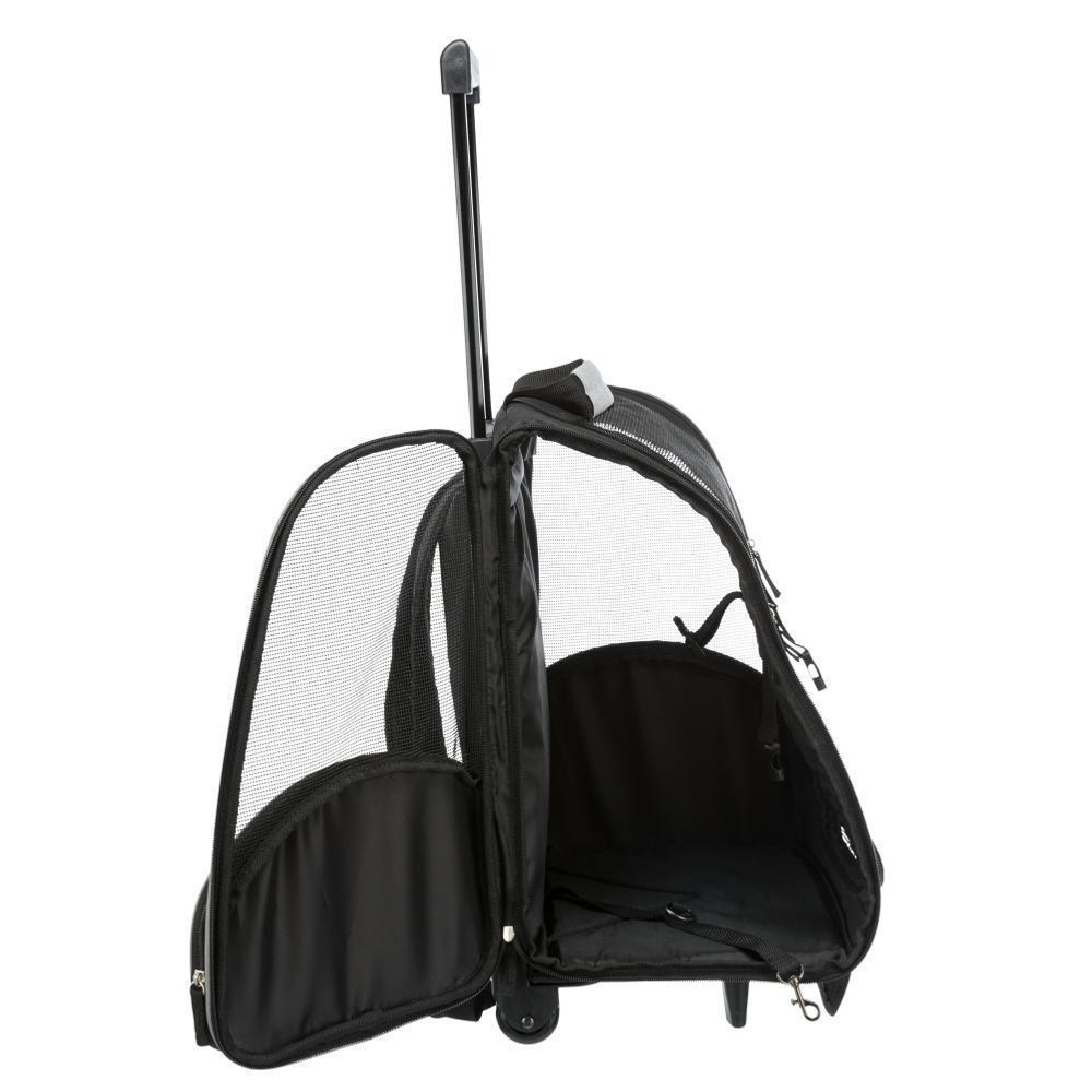 Сумка-переноска для кошек и собак Trixie Trolley, размер 36х50х27​см., черный / серый