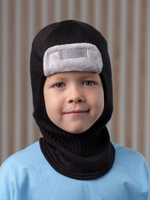 Шлем весенний/осенний вязаный (Черный) ТОКИ