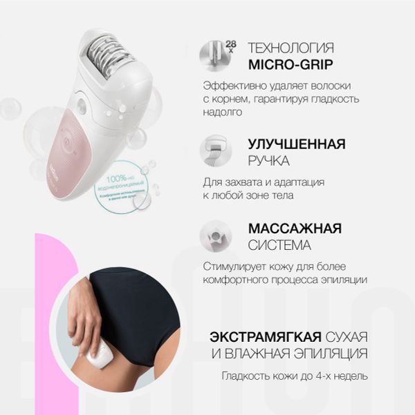 Набор для эпиляции женский Braun Silk-epil 5 SES 5-885 Beauty Set