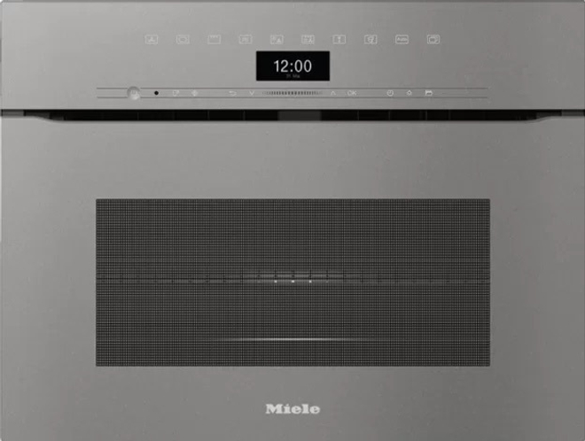 Компактный духовой шкаф с СВЧ Miele H7440BMX GRGR