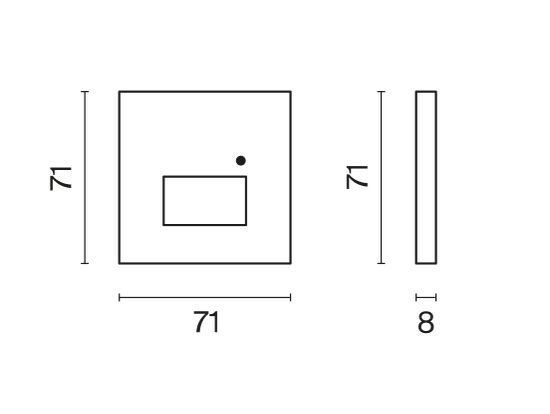 Накладка для подсветки светодиодной с датчиком, S70 (титан)