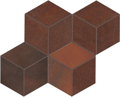 Мозаика Blaze Corten Mosaico Esagono LAPP