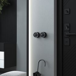 Выключатель одноклавишный с корпусом Werkel Vintage (черный матовый/хром) W5812051