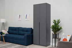 Шкаф распашной с наполнением (5 полок) ШК 5 (800), Графит