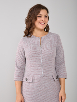 Платье П-034Ж/серый-краснаямережка