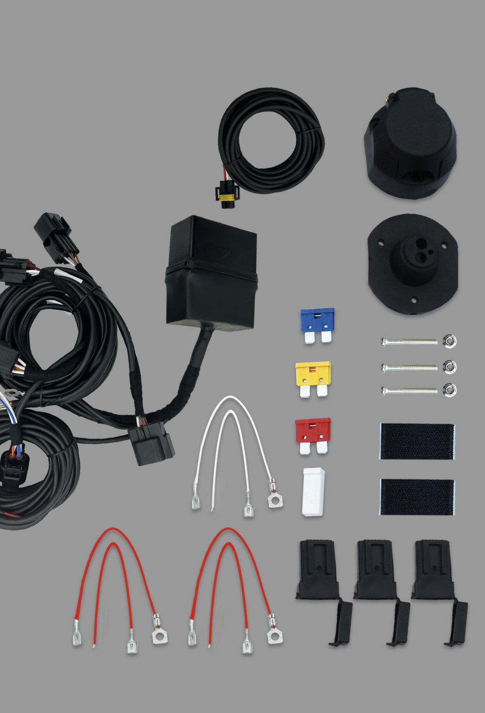 Комплект штатной электрики для фаркопа 13-pin JAC T9 2024-, Sollers ST9 2025- с блоком 7.2 (premium) в герметичном чехле - КонцептАвто KA SC 132 151 603